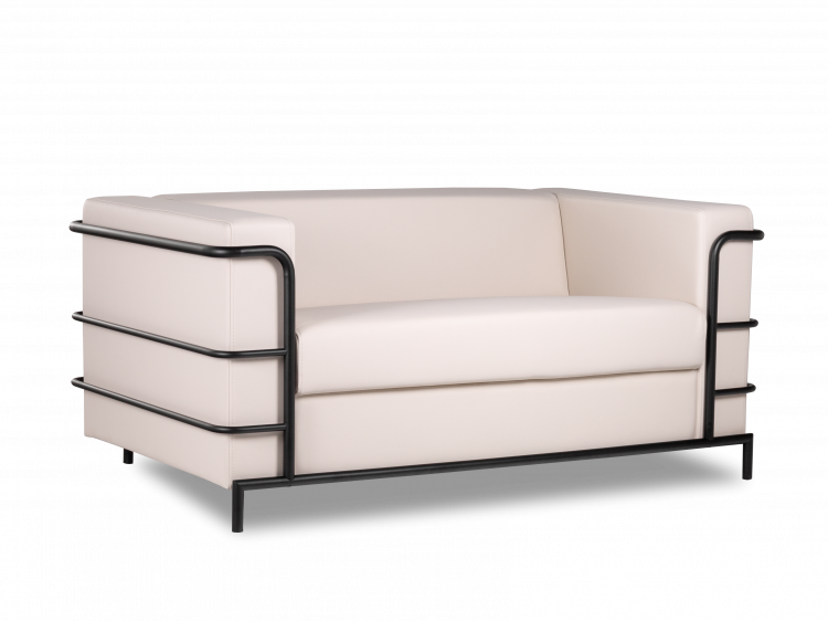 Двухместный диван Аполло 2.0 1460х850 h700 Искусственная кожа P2 euroline  907 (бежевый)