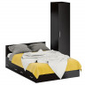 Кровать с ящиками 1400 + Пенал Стандарт, цвет венге, ШхГхВ 143,5х203,5х70 + 45х52х200 см., сп.м. 1400х2000 мм., без матраса, основание есть