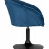 Кресло дизайнерское DOBRIN EDISON BLACK, синий велюр (1922-20)