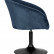Кресло дизайнерское DOBRIN EDISON BLACK, синий велюр (1922-20)