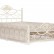Кровать CANZONA дерево гевея/металл, 160*200 см (Queen bed), Белый (butter white)