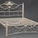Кровать CANZONA дерево гевея/металл, 160*200 см (Queen bed), Белый (butter white)