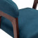 Кресло полубарное Baxter Blue/т.орех