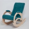 Кресло-качалка К-5 (беленый дуб / RS29 - бирюзовый)