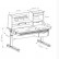 FunDesk Комплект парта Sentire grey + кресло Mente grey с подлокотниками