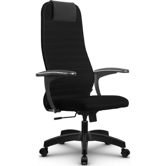 Кресло для руководителя Метта SU-BU158-10 PL черный, ткань, крестовина пластик