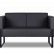 Двухместный диван Тренд 1280х780 h780 Искусственная кожа P2 euroline  995 (серый)