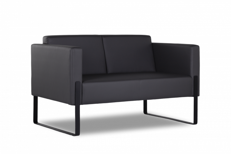 Двухместный диван Тренд 1280х780 h780 Искусственная кожа P2 euroline  995 (серый)