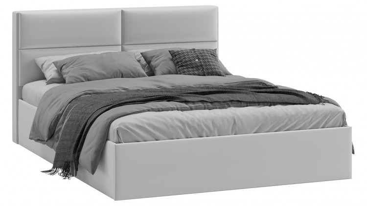 Кровать с ПМ «Глосс» Тип 1 (с подъемным механизмом) с заглушиной (Велюр Confetti Silver)