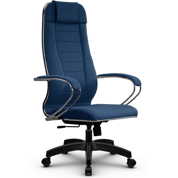 Кресло для руководителя Метта B 1m 32PF/K127 (Комплект 31) Pilot синий, ткань Bahama, крестовина пластик