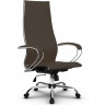 Кресло для руководителя Метта B 1m 8K1/K131 (Комплект 8.1) светло-коричневый, MPRU, крестовина хром