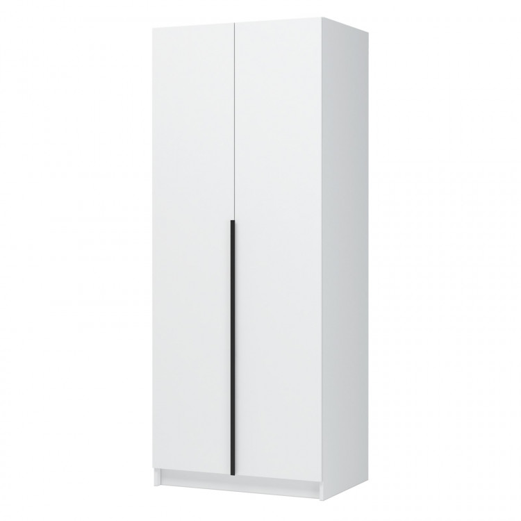 Шкаф 2-х створчатый Лион ШК-01 (800х2000х550) Белый/Белый
