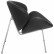 Кресло дизайнерское DOBRIN EMILY, черный винил YP16, хромированная сталь