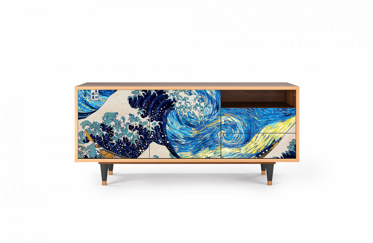 ТВ тумба The Great Wave off Kanagawa by Hokusai T7