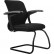 Кресло для посетителя Метта SU-M-4/подл.160/осн.008 черный, сетка/ткань