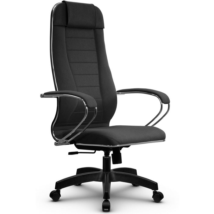 Кресло для руководителя Метта B 1m 32PF/K127 (Комплект 31) Pilot темно-серый, ткань Bahama, крестовина пластик
