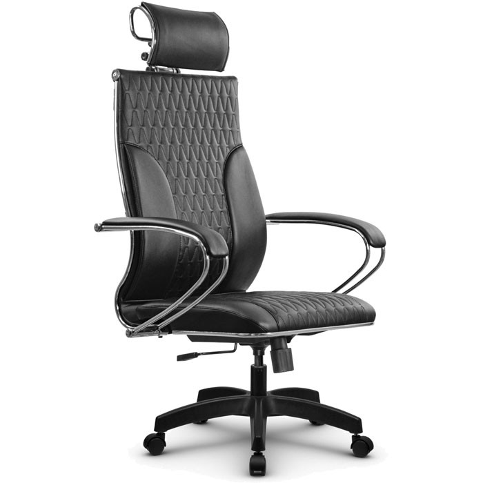 Кресло для руководителя Метта L 2c 44B/K116 черный, MPES, топ-ган, крестовина пластик