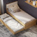 Кровать Милан с выкатным местом дуб золотой / белый матовый