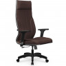 Кресло для руководителя Метта L 1m 46/2D темно-коричневый, MPES, топ-ган, крестовина пластик