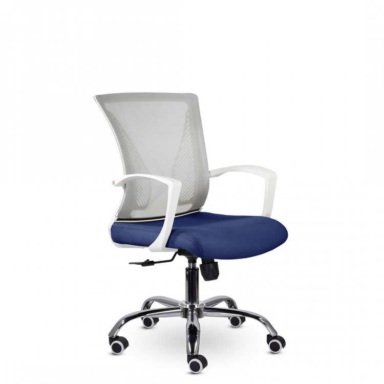 Компьютерное кресло  СН-800 Энжел белый хром Ср E71/Е53-к (серебристый/темно-синий)