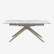 Стол Маттерхорн 180 +60 см бело-золотая столешница керамика/черное стекло, ножки металл (бежевый)