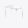 Стол раздвижной РАУНД со стеклом 120(152)х70, Белый/Белый