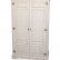 Шкаф Викинг 02 2-х дверный из массива сосны брашированный белый