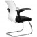 Кресло для посетителя Метта SU-M-4/подл.160/осн.007 белый, сетка/ткань
