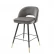 Барный стул Cliff (комплект из 2 стульев) отделка серый вельвет Savona, кант черная кожа, черный лак, латунь EH.BST.CS.1580