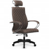 Кресло для руководителя Метта L 2c 44C/K116 светло-коричневый, MPES, топ-ган, крестовина пластик