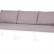"Канны" диван 3-местный плетеный из роупа, каркас алюминий белый шагрень, роуп светло-серый круглый, ткань Neo ash