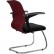 Кресло для посетителя Метта SU-M-4/подл.160/осн.007 бордовый, сетка/ткань