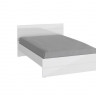 Кровать 1400х2000 с настилом GLOSS (НКМ) ЛДСП Белый/Белый глянец