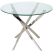 Стол SIGNAL AGIS (круглый, хром, стекло - прозрачный)