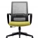 Кресло офисное / Интер LB / черный пластик / серая сетка / зеленая ткань			