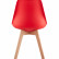 Стул Stool Group Frankfurt красный, сиденье из сочетания пластика и экокожи, ножки деревянные
