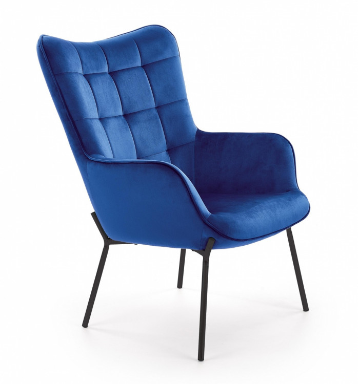 V-CH-CASTEL-FOT-GRANATOWY Кресло HALMAR CASTEL, темно-синий