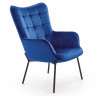 V-CH-CASTEL-FOT-GRANATOWY Кресло HALMAR CASTEL, темно-синий