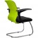 Кресло для посетителя Метта SU-M-4/подл.160/осн.007 зеленый, сетка/ткань