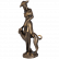 Скульптура Девушка с собакой Бронза