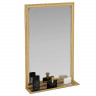 Зеркало 121П дуб, ШхВ 50х80 см., с полкой, зеркала для офиса, прихожих и ванных комнат