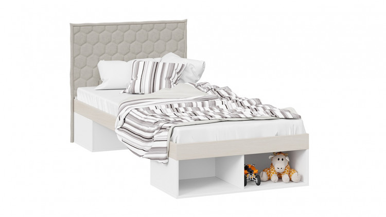 Кровать «Сканди» с мягкой спинкой СМ-386.12.003