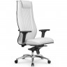 Кресло для руководителя Метта L 1m 50M/2D белый, MPES, мультиблок, крестовина алюминий