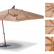 "Корсика" зонт уличный 3х3м на боковой алюминиевой опоре, цвет под дерево