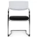 Кресло офисное / Самба white CF / хром / белый пластик / черная ткань
