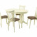 Обеденная группа стол Бизе со стульями Миранда,слоновая кость,  ромб коричневый