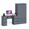 Мори Стол компьютерный МС-2 + Шкаф МШ900.1, цвет графит, ШхГхВ 225,8х50,4х179,6 см., универсальная сборка