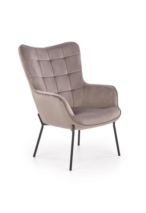 Кресло для отдыха HALMAR CASTEL (серая ткань)