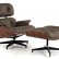 Кресло Eames Lounge Chair & Ottoman Premium коричневая кожа