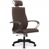 Кресло для руководителя Метта L 2c 44C/K116 темно-коричневый, MPES, топ-ган, крестовина пластик